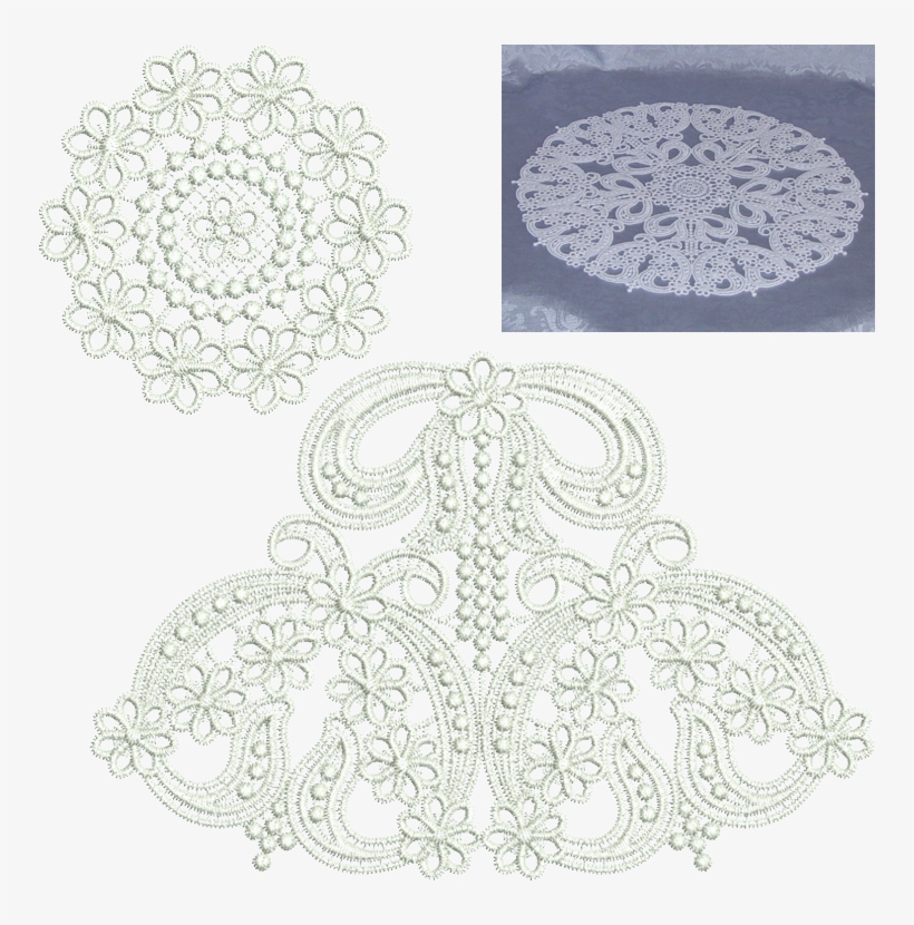Bow Doily Set - Crochet, transparent png download