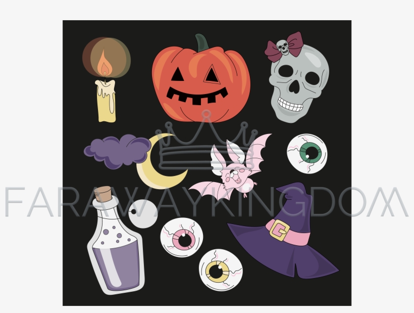 Accessories Halloween Mystic Party Vector Illustration - Illustration, transparent png download