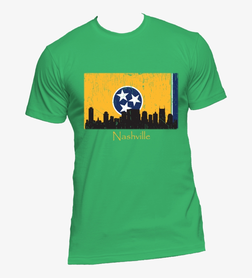 Nashville Skyline Yellow Men's Short Sleeve T-shirt - Avatar The Last Airbender Girl Shirt, transparent png download