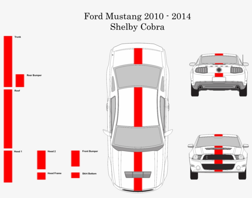 Shelby Cobra 2010- 2014 Ford Mustang 10" Racing Stripe - Gmc Envoy, transparent png download