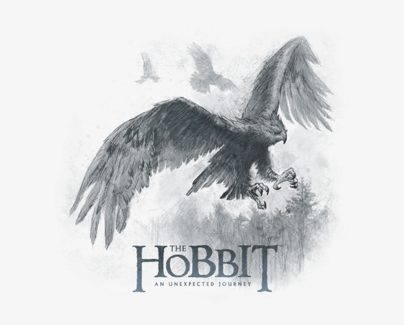 Click And Drag To Re-position The Image, If Desired - Eagles The Hobbit Drawing, transparent png download