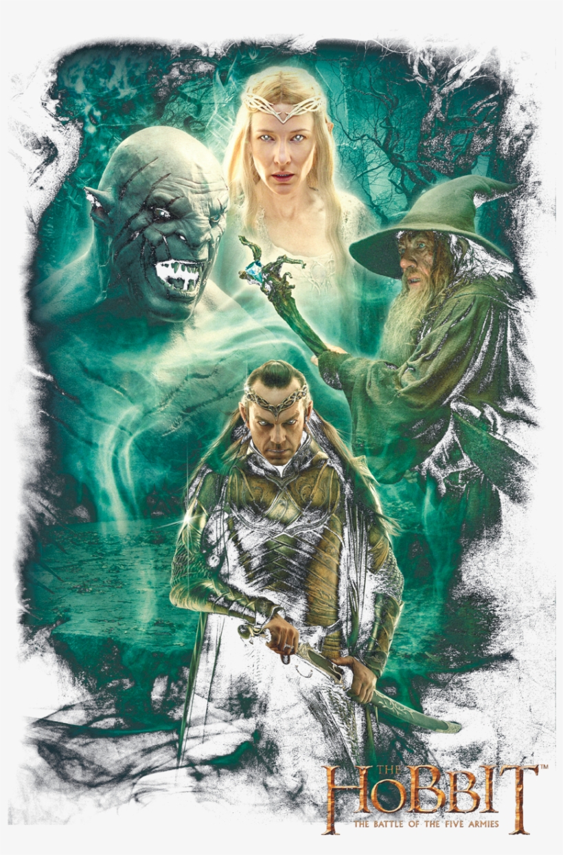 The Hobbit Elronds Crew Men's Ringer T-shirt - Illustration, transparent png download