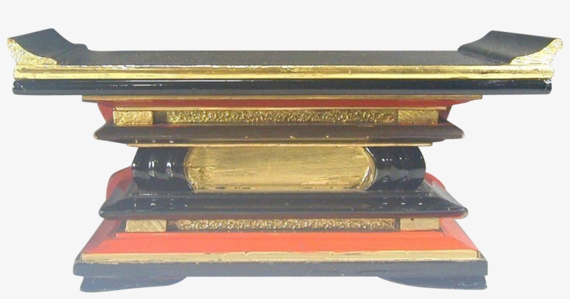 Japanese Vintage Lacquered Wood Temple Kyozukue Or, transparent png download