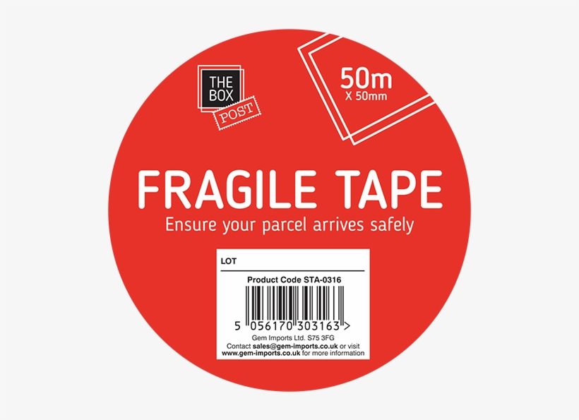 Fragile Tape 50m - Circle, transparent png download