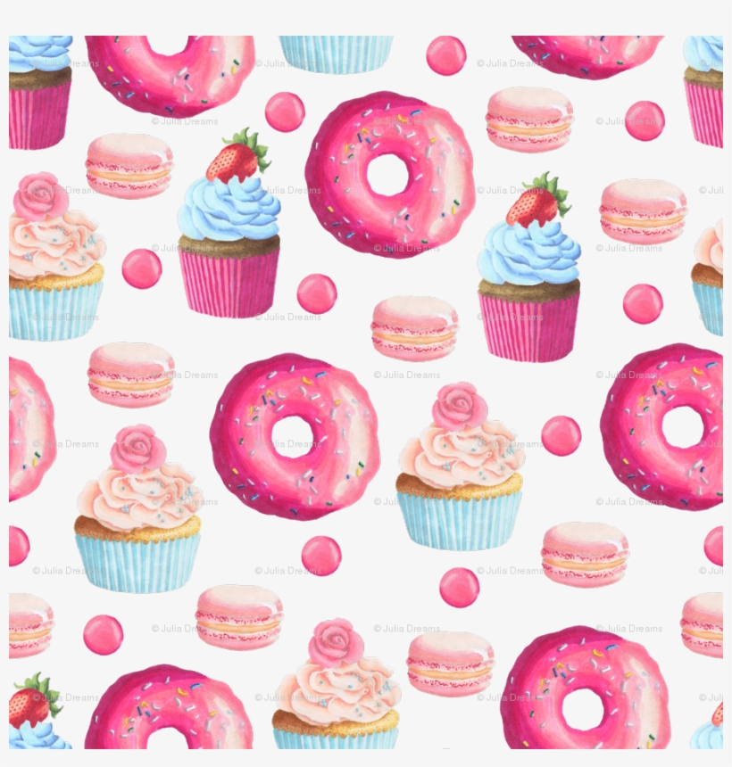 Cupcake And Doughnut Backgrounds, transparent png download