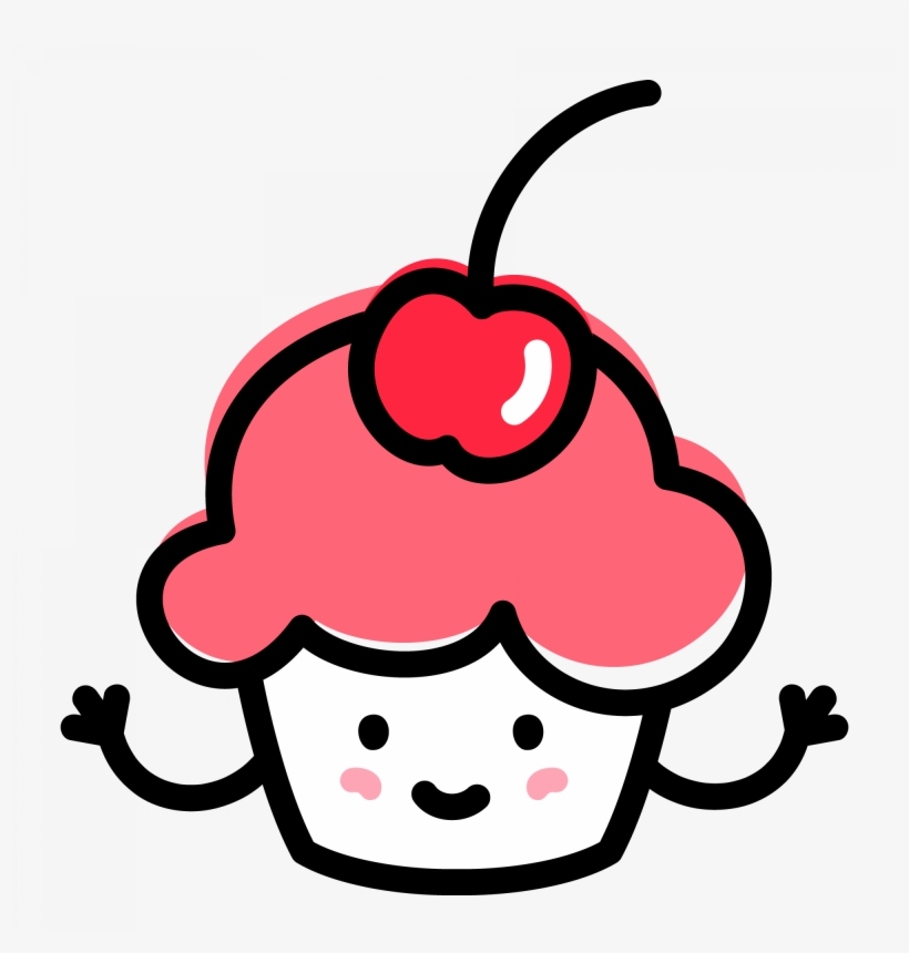 Happy Cherry Cupcake, transparent png download