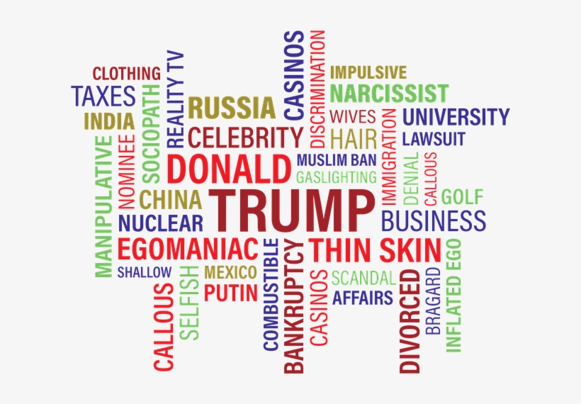 Trump Word Cloud Online - Donald Trump, transparent png download