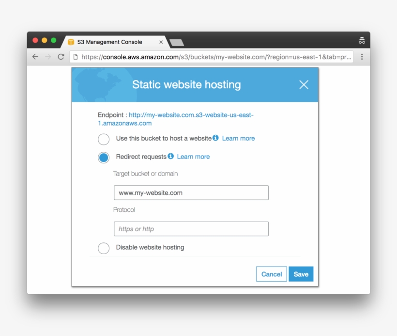 Set Up Redirect - S3 Https Static Website, transparent png download