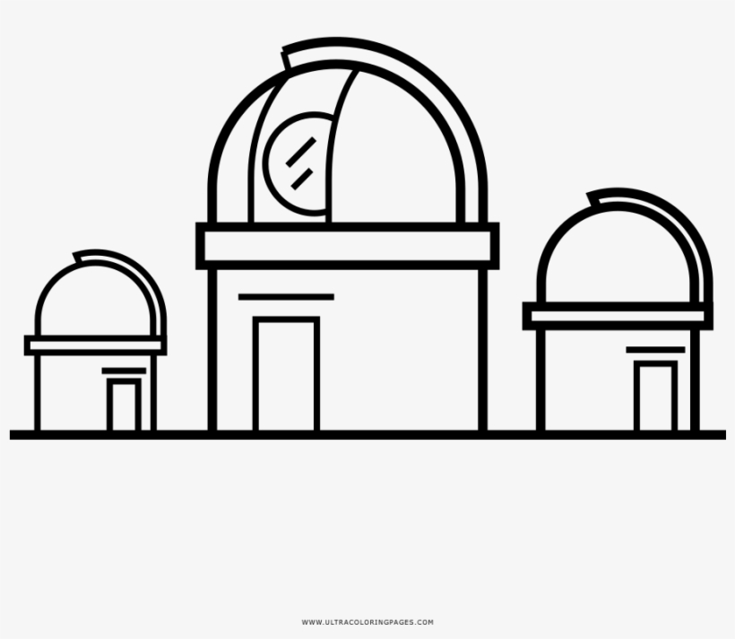 La Silla Observatory Coloring Page - Outline Birthday Gift, transparent png download