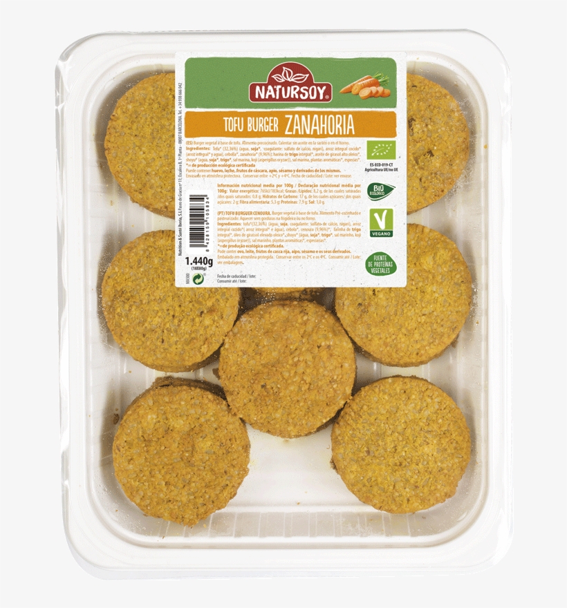 Hamburguesa De Tofu Y Zanahoria 18 Und - Cookies And Crackers, transparent png download