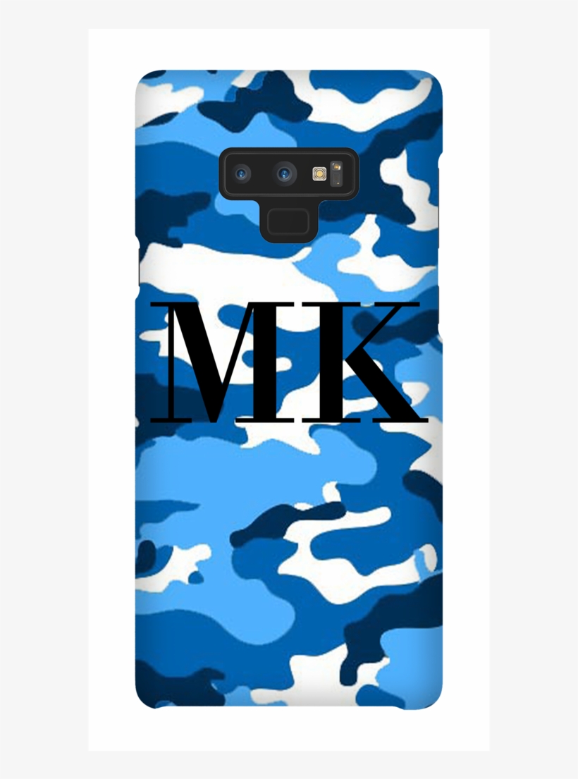 Personalised Blue Camouflage Initials Samsung Galaxy - Camouflage Blue, transparent png download