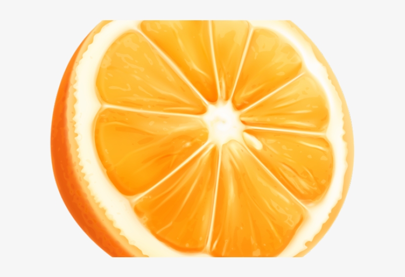Citrus Clipart Orange Wedge - Orange Slice 3 4 Png, transparent png download