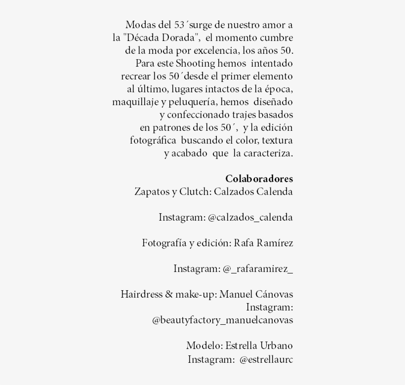 Modas Del 53´surge De Nuestro Amor A La "década Dorada\ - Document, transparent png download