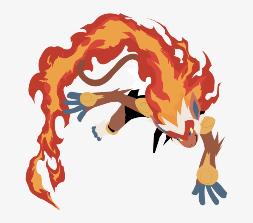 Con Sus Puños De Fuego Hace Que Cada Una De Sus Batallas - Infernape Official Art, transparent png download