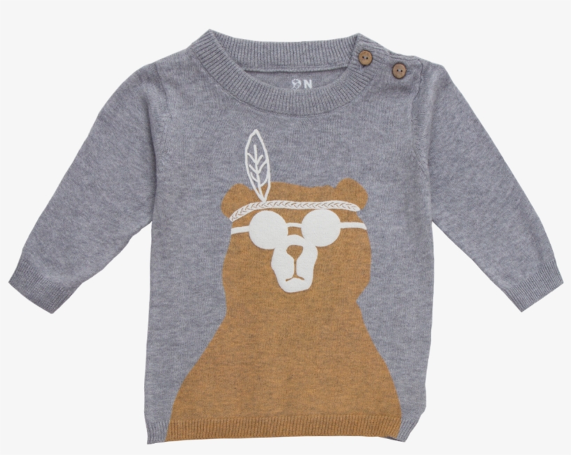 Light Cotton Knit Jumper - Reindeer, transparent png download