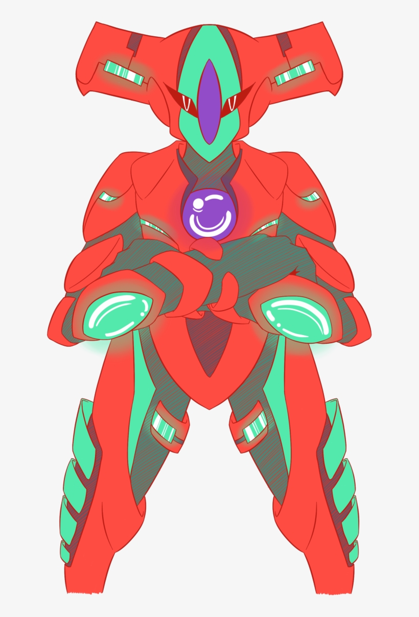 Deoxys Redesign Made In A Stream For My Friend Stinku - Cartoon, transparent png download