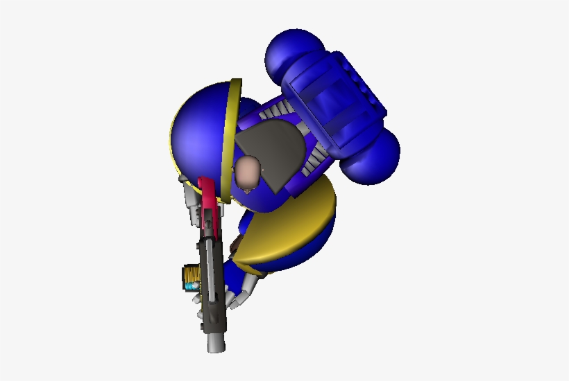Marine With Chaingun - Top Down Space Marine, transparent png download