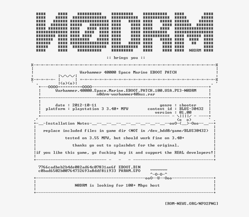 Warhammer - 40000 - Space - Marine - Eboot - Patch - Document, transparent png download