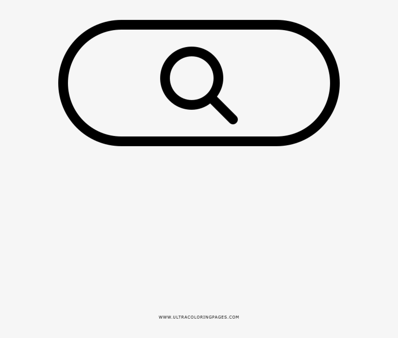 Search Button Coloring Page - Circle, transparent png download