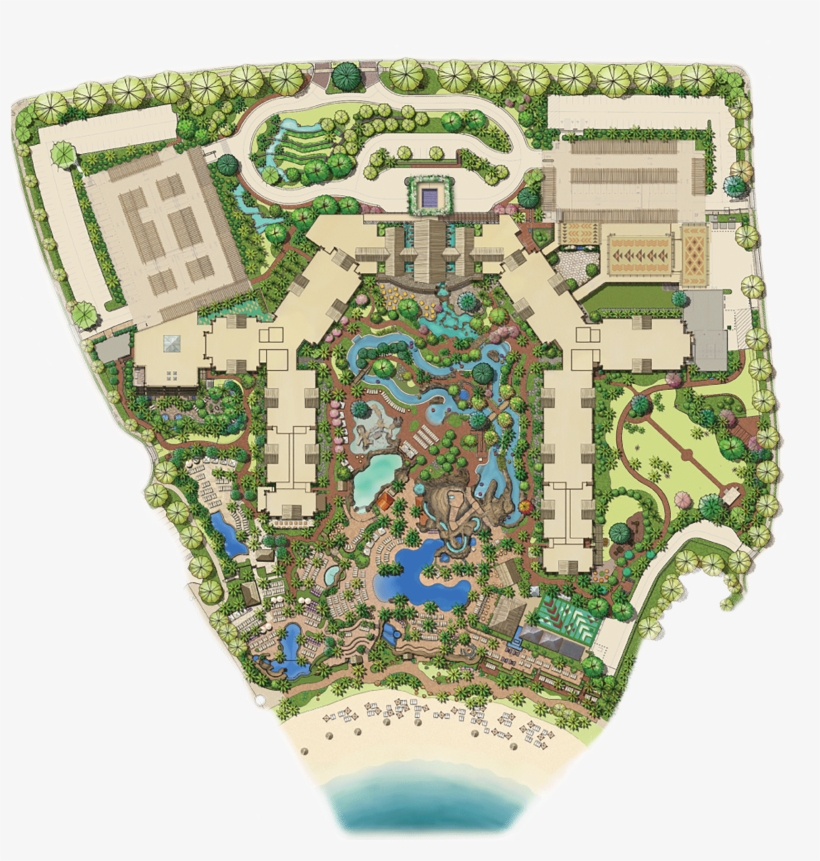Rainbow Reef - Aulani Resort Map, transparent png download