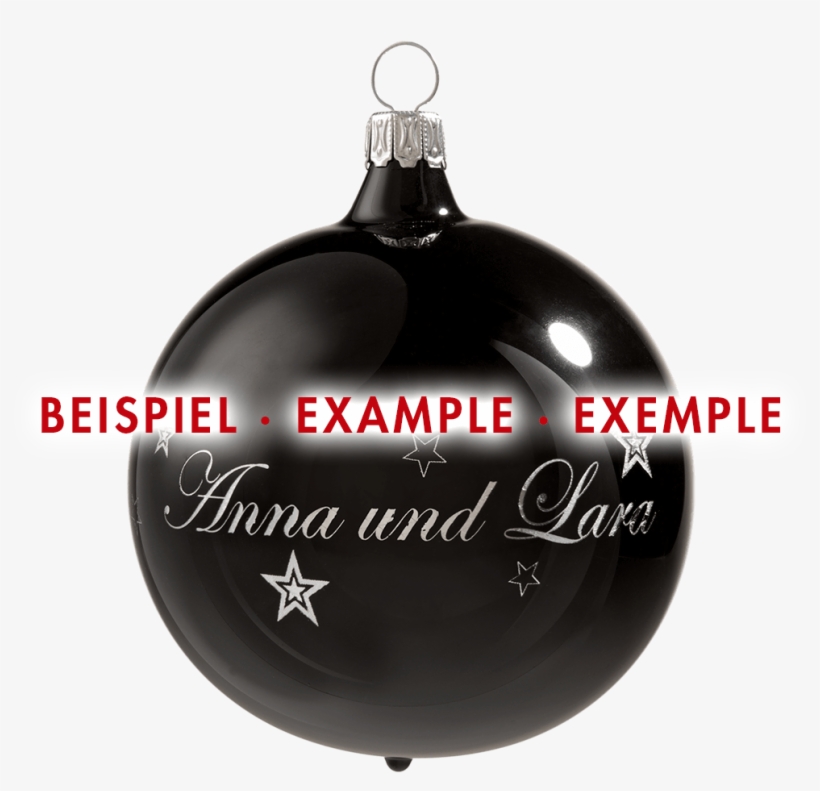 Glass Bauble Opal Black, Inscription Possible - Bain & Company, transparent png download
