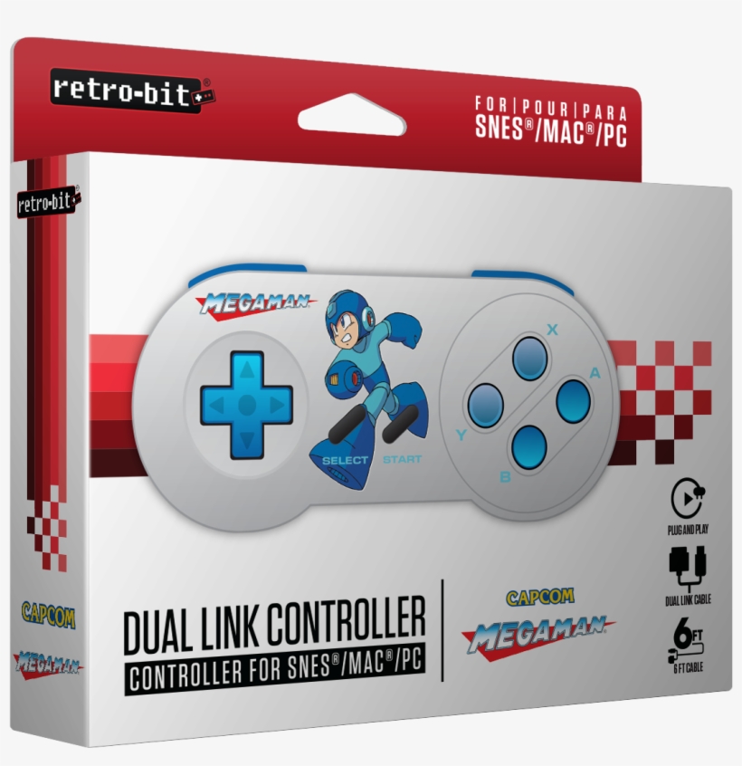Buy Retro-bit Usb Dual Link Controller - Mega Man 9, transparent png download