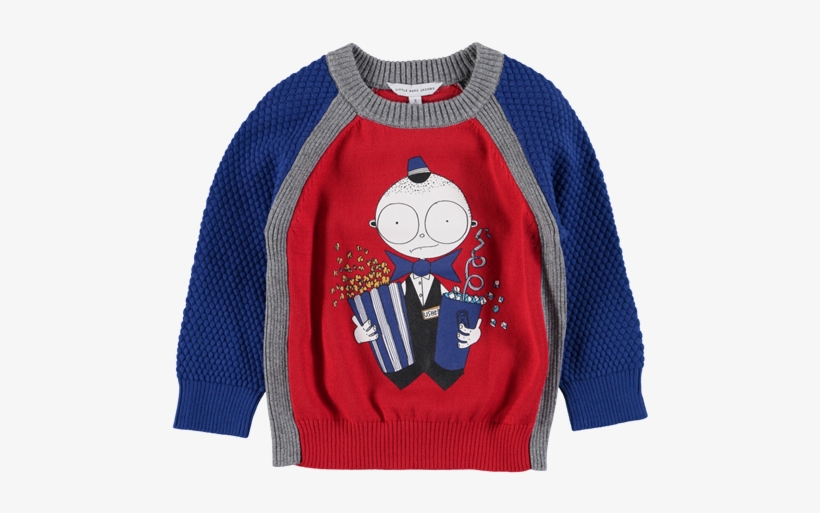 Picture Of Usher Print Sweatshirt Red & Blue - Cardigan, transparent png download