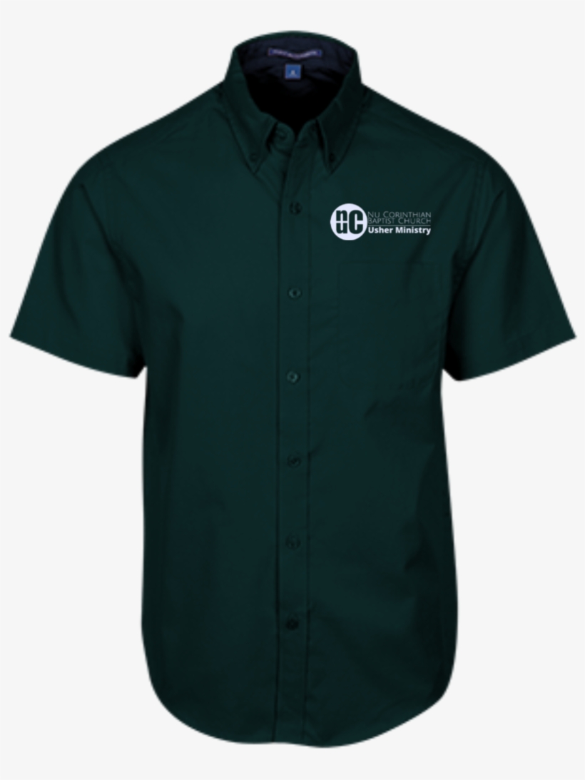 Men's Usher Short Sleeve Dress Shirt - Shirt, transparent png download