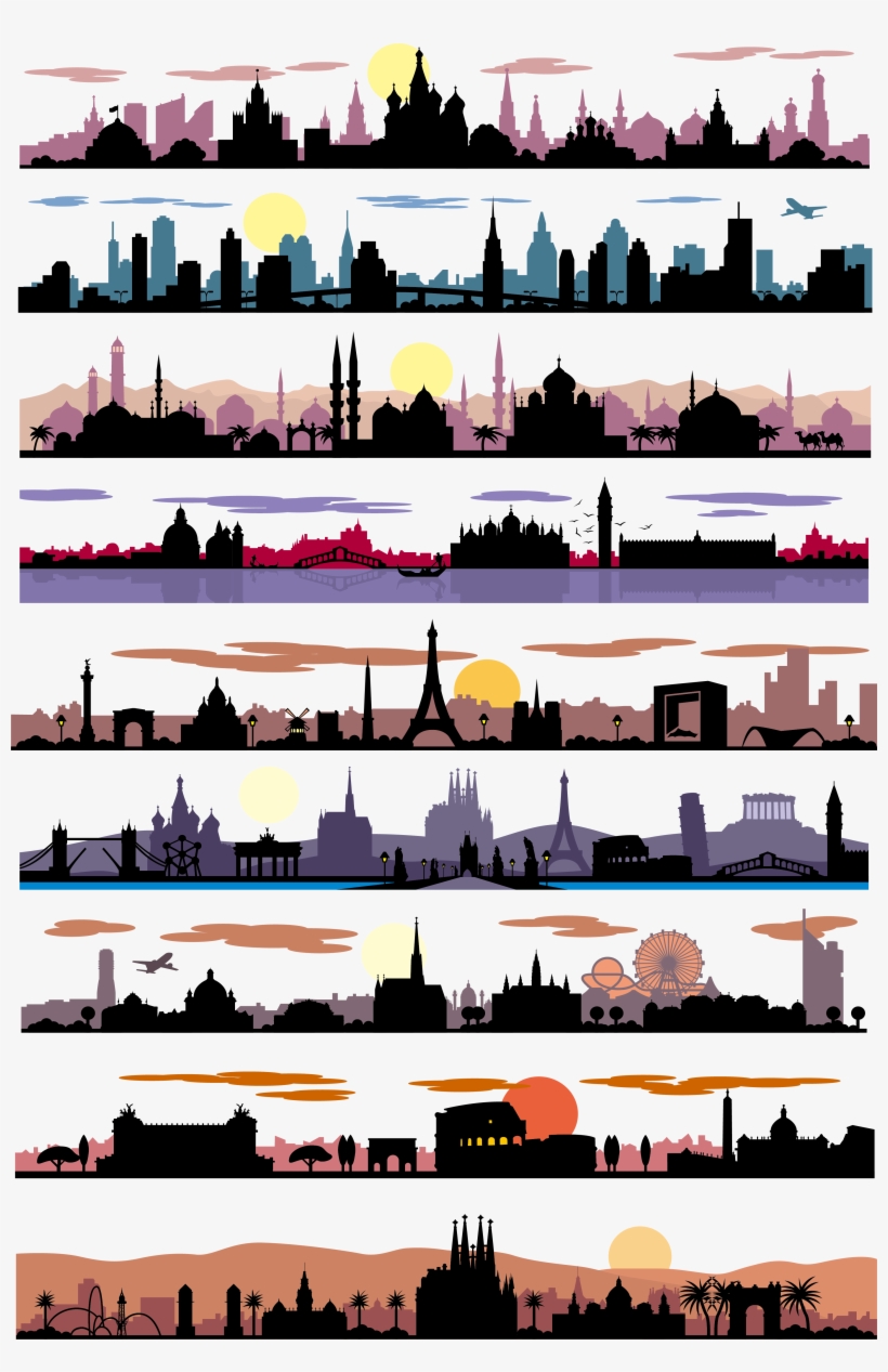 Download Transparent Png - 地標 剪影 素材, transparent png download