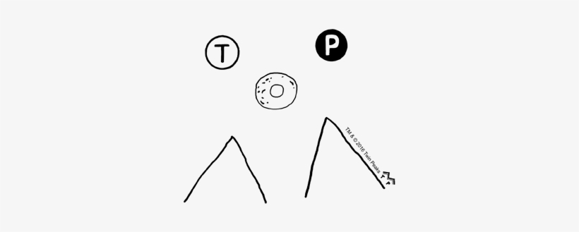 Twin Peaks Peak Donut Men's V Neck T Shirt - Circle, transparent png download