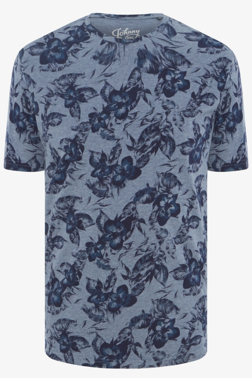 Denim Costa Floral Print Crew Tee - Active Shirt, transparent png download