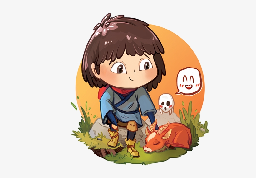 Princess Mononoke Ashitaka And Yakul - Cartoon, transparent png download