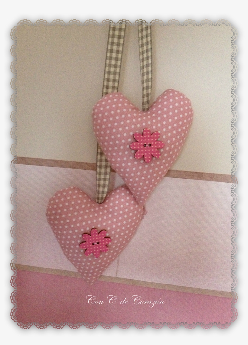 Con C De Corazón ♥ - Corazones Hechos Con Tela, transparent png download