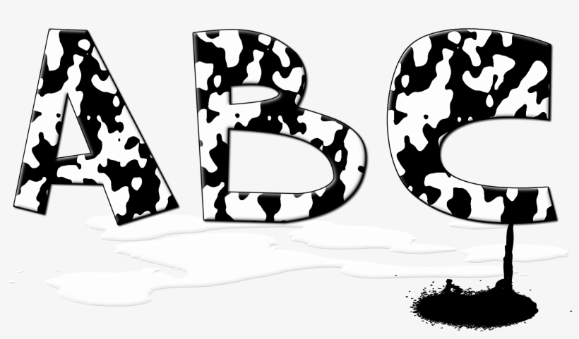 Abc Letter Letters Font Patches 1373910 - Fonte De Letras Vaca, transparent png download