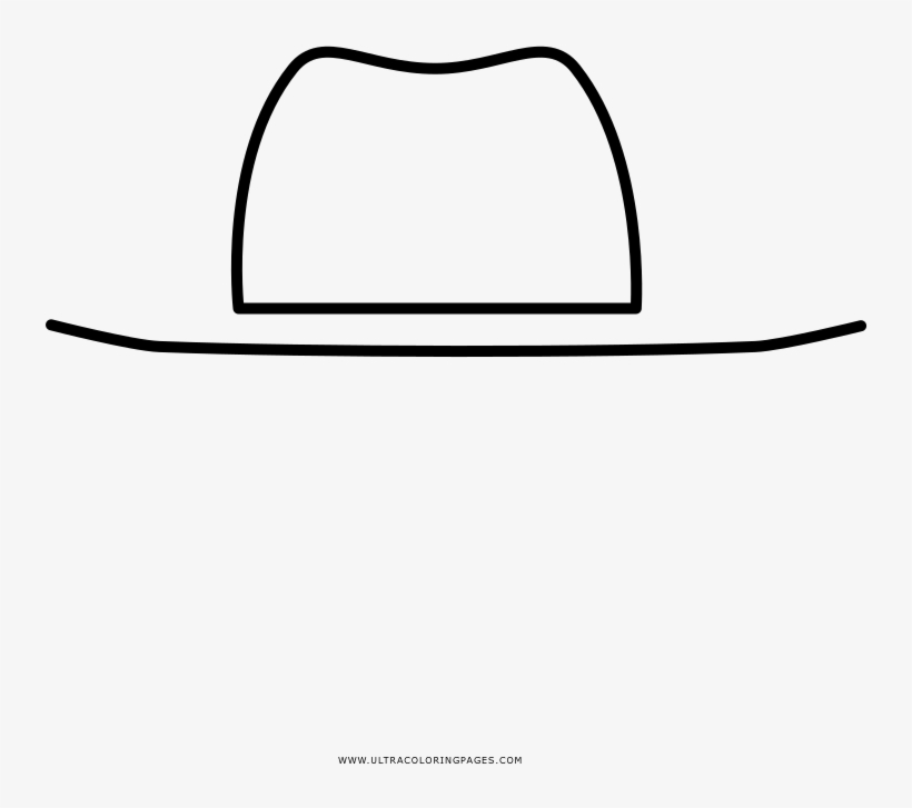 Sombrero De Vaquero Página Para Colorear - Line Art, transparent png download
