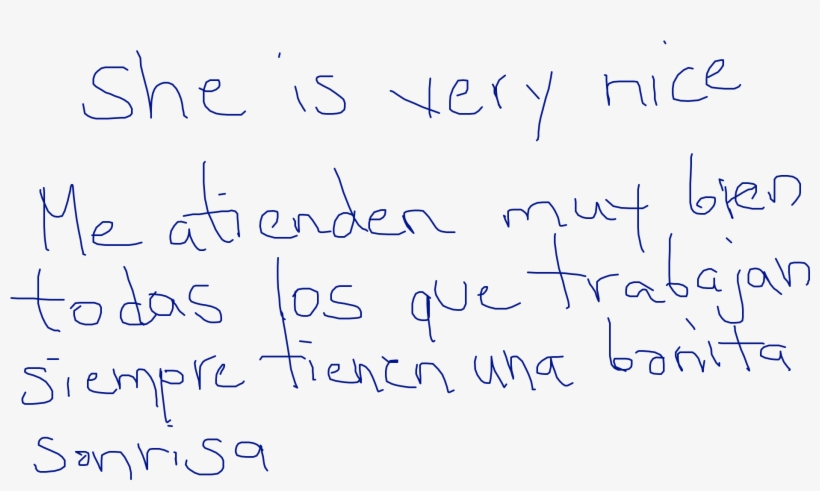 "she Is Very Nice - Handwriting, transparent png download