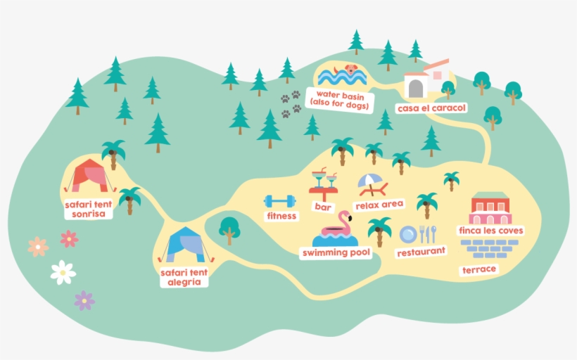 There Are Many Things To See And Do, Both At Our Finca - Map, transparent png download