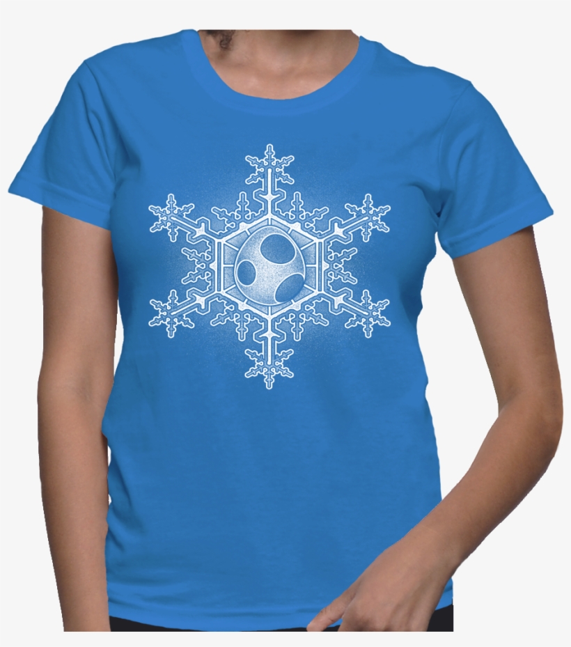 Simple & Cool Yoshi Egg Snowflake T Shirt - Shirt, transparent png download