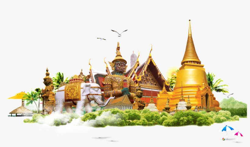Hand Painted Fairy Tale Town Transparent - Wat Phra Kaew, transparent png download