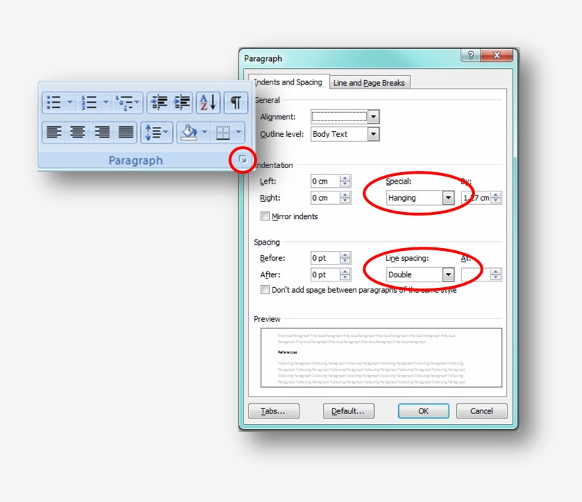 Under The Indents And Spacing Tab, Select 'hanging' - Word 2007, transparent png download