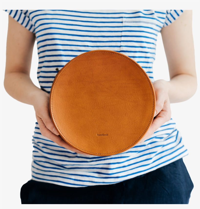Round Leather Bag "sol", transparent png download