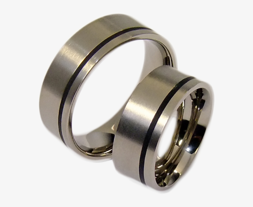 2 Unisex Couple Rings Made Of Titanium - Titanium Ring, transparent png download