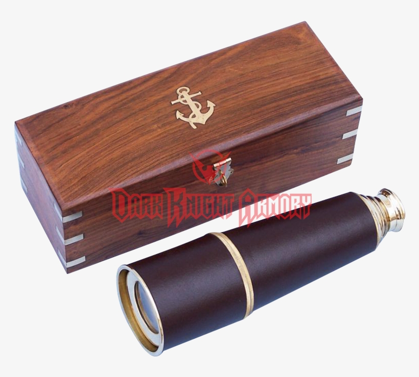 Admirals Brass And Leather Spyglass - Brass, transparent png download
