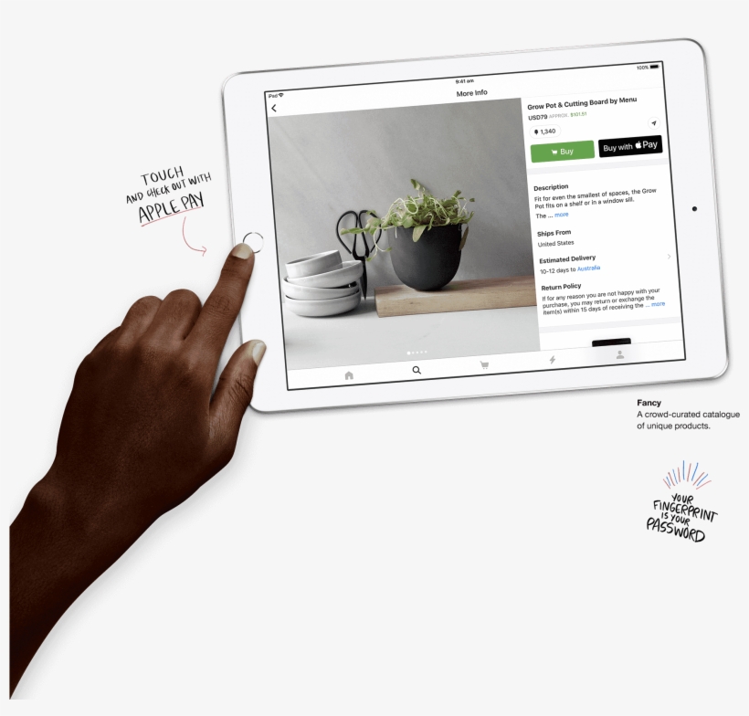 Touch Id Makes The New Apple Ipad So Secure - Apple Ipad Family, transparent png download