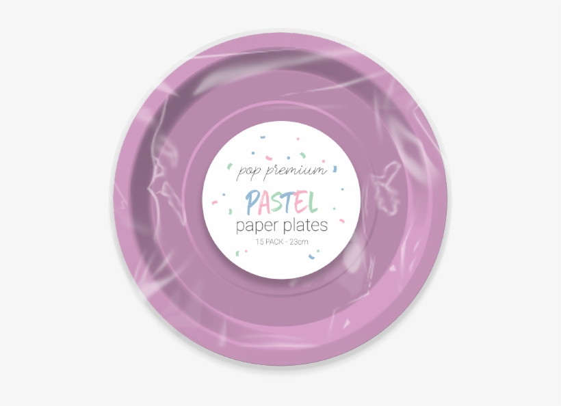 Pastel Disposable Paper Plates 23cm, transparent png download