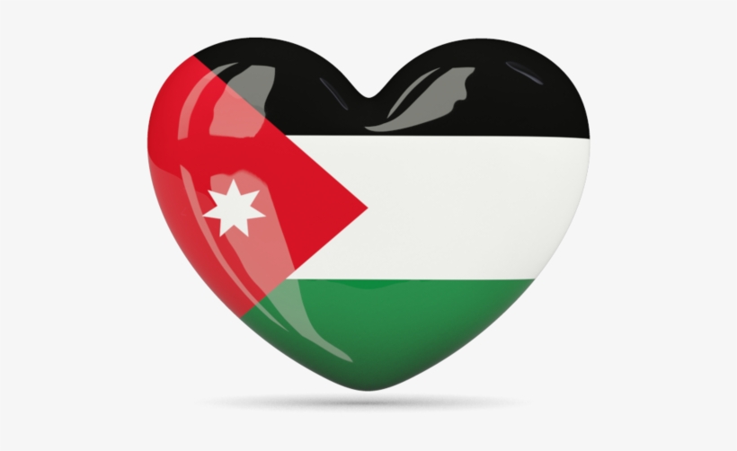 Download Flag Icon Of Jordan At Png Format - Jordan Flag Heart, transparent png download