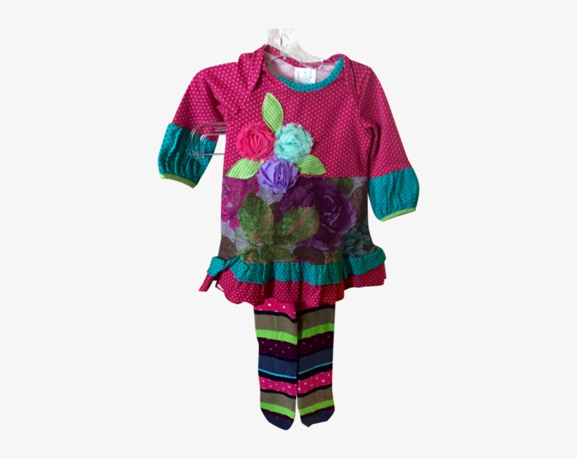 Zaza Couture Roki And Zoi Fusha Flower Legging Set - Girl, transparent png download