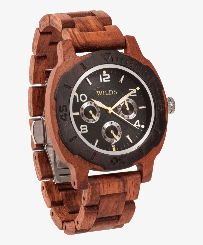Mens Multi-function Kosso Wood Watch - Watch, transparent png download