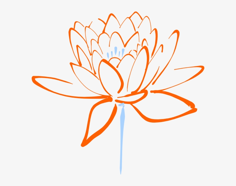 Orange Blue Lotus Svg Clip Arts 600 X 568 Px, transparent png download