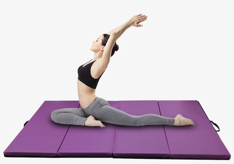 Angel 4-panel Pu Leather Folding Gym Mat With Handle - Health Club, transparent png download